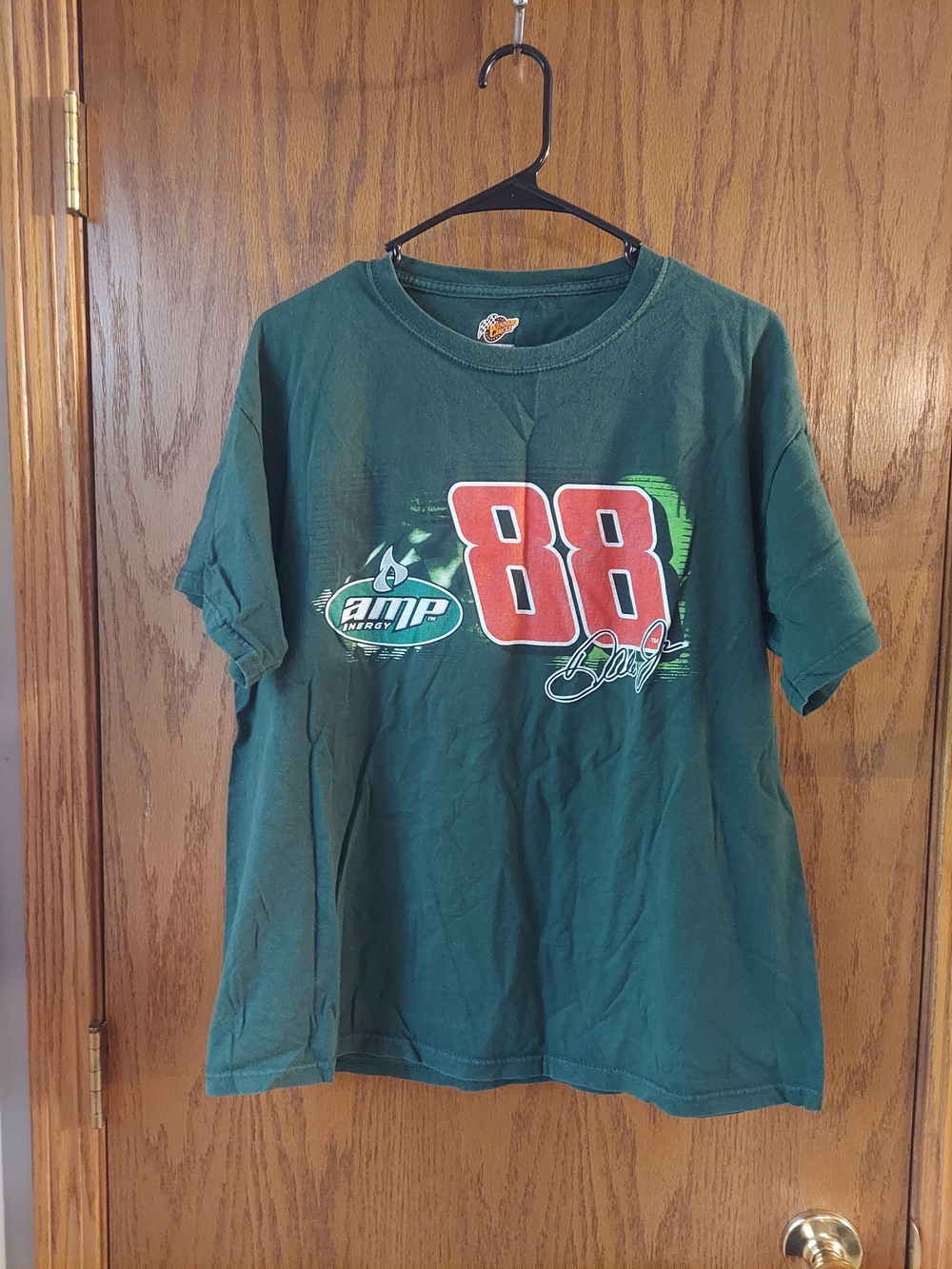 NASCAR Dale Earnhardt Jr #88 Amp Energy T-Shirt Men Large Green Winner's Circle